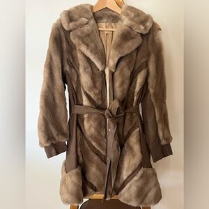 Vintage faux fur winter coat
